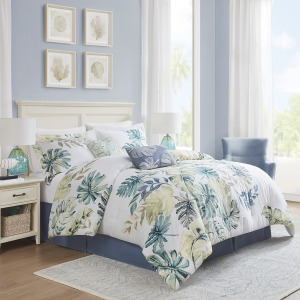 Harbor House Blue Lorelai Cotton Printed 6 Piece Comforter Set