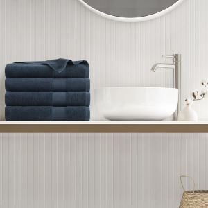 500GSM Plush Towel Set - Navy