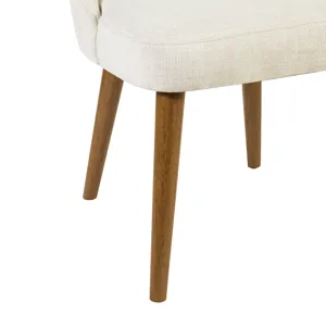 Nola Upholstered Dining Side Chairs with Cutout Back design (Set of 2) - Cream