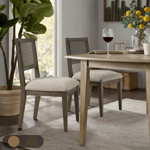 Kelly Armless Dining Chair Set of 2 - Brown