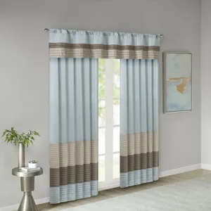 Amherst Polyoni Pintuck Curtain Panel - Blue