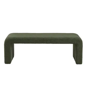 Steve Boucle Waterfall Bench - Green