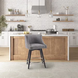 Mateo Swivel Counter Stool - Grey