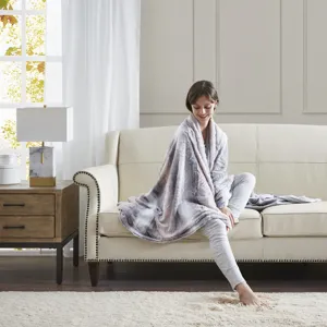 Madison Park Zuri Faux Fur Throw