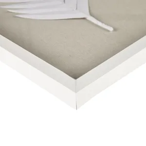 Madison Park Sabal Framed Rice Paper Palm Leaves 3-piece Shadowbox Wall Decor Set - Off-White