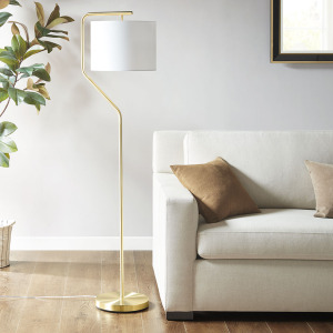 Aster Angular Arched Metal Floor Lamp - Gold