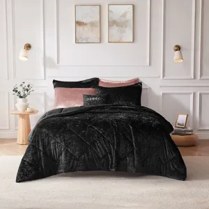 Intelligent Design Felicia Velvet Comforter Set with Throw Pillow