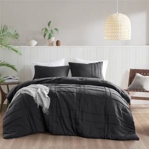 Comfort Spaces Walker Soft Washed Pleated Comforter Set