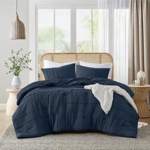 Comfort Spaces Walker Soft Washed Pleated Comforter Set