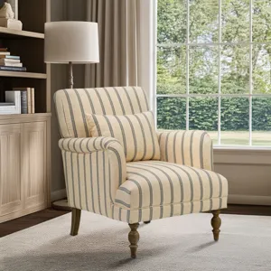 Amanda Accent Chair - Linen/Blue