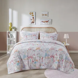 Urban Habitat Kids Iris Woodland Animals Reversible Cotton Quilt Set