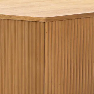 Honey Fluted Hexagon Coffee Table - Natural