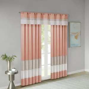 Amherst Polyoni Pintuck Curtain Panel - Coral