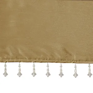 Madison Park Emilia Lightweight Faux Silk Valance With Beads
