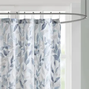 Madison Park Essentials Sofia Botanical Printed Shower Curtain - Blue