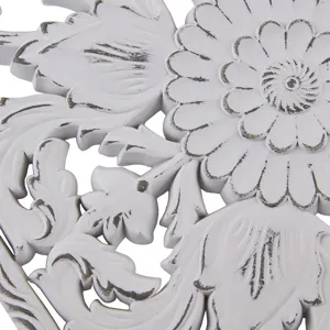 Madison Park Botanical Panel Distressed Carved Wood 2-piece Wall Decor Set
