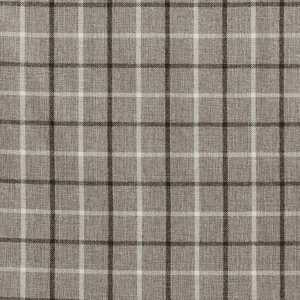 Anaheim Plaid Rod Pocket and Back Tab Curtain Panel with Fleece Lining - Brown