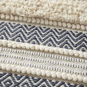 INK+IVY Asher Woven Texture Stripe Bath Rug