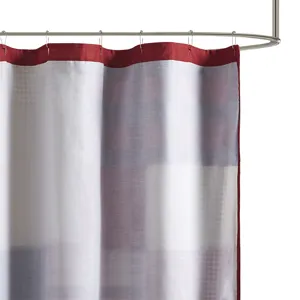 Woolrich Sunset 100% Cotton Shower Curtain - Red