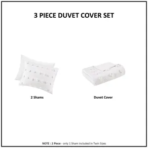 Intelligent Design Lucy Clip Jacquard Duvet Cover Set