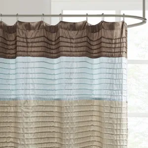 Amherst Faux Silk Shower Curtain - Blue