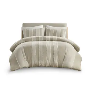 INK+IVY Shay 3 Piece Striped Cotton Duvet Cover Set