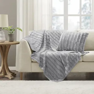 Madison Park Duke Long Fur Throw