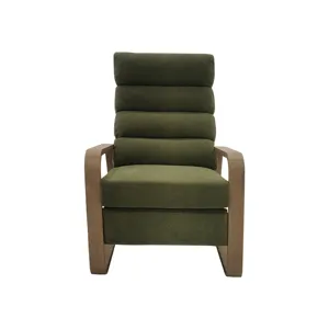 Jordan Wood framed push back Recliner - Green