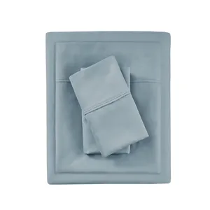 1000 Thread Count Full HeiQ Smart Temperature Cotton Blend 4 PC Sheet Set - Blue