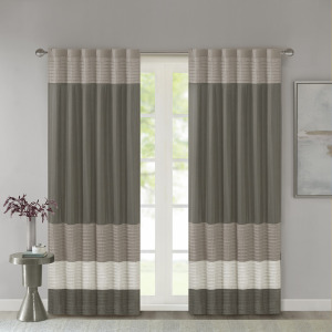 Amherst Polyoni Pintuck Curtain Panel - Natural