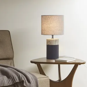 Nicolo Textured Ceramic Table Lamp - Black