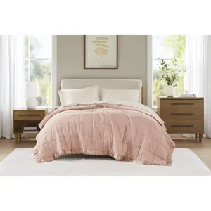 Madison Park Windom Lightweight Down Alternative Blanket with Satin Trim