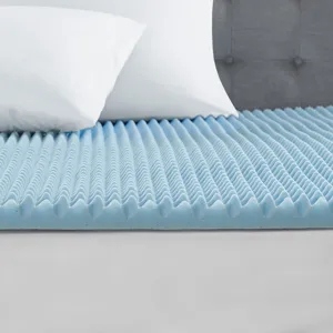 1.5\" Gel Memory Foam Full All Season Reversible Hypoallergenic 1.5\" Cooling Mattress Topper - Blue