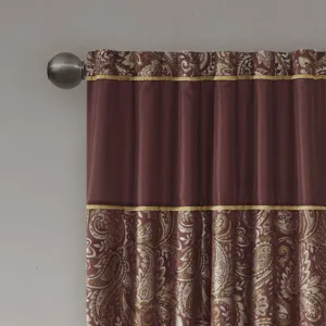 Madison Park Aubrey Jacquard Curtain Panel Pair