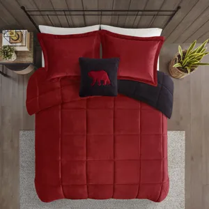Woolrich Alton Plush to Sherpa Down Alternative Comforter Set