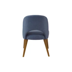 Nola Upholstered Dining Side Chairs with Cutout Back design (Set of 2) - Navy