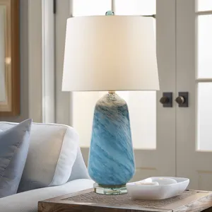 Aquaviva Confetti Glass Table Lamp - Blue