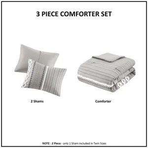 INK+IVY Imani Cotton Printed Comforter Set with Chenille