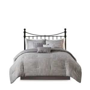 Madison Park Walter 7 Piece Printed Seersucker Comforter Set