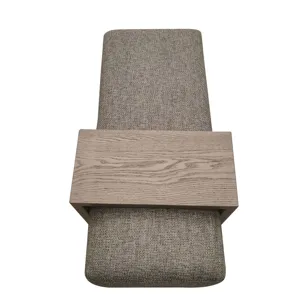 Peggy Bench/Cocktail Ottoman With Table - Tweed/Multi