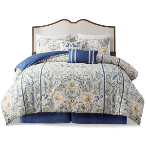 Harbor House Blue Livia 6 Piece Cotton Comforter Set