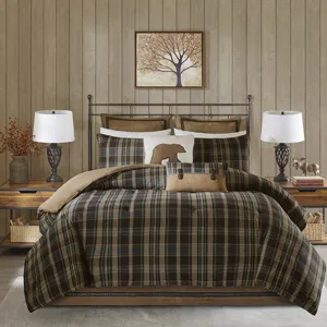 Woolrich Hadley Plaid Oversized Cozy Spun Comforter Set