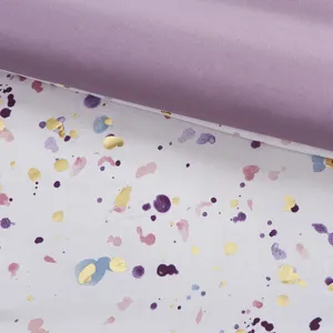 Abby Twin/Twin XL Metallic Printed and Pintucked Duvet Cover Set - Plum