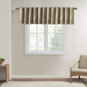 Madison Park Andora Faux Silk Embroidered Window Valance