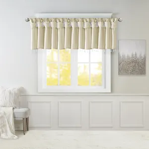 Madison Park Emilia Lightweight Faux Silk Valance With Beads