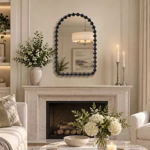 Madison Park Signature Marlowe 24X36 Arch Beaded Wall Mirror - Black