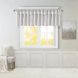 Madison Park Emilia Lightweight Faux Silk Valance With Beads