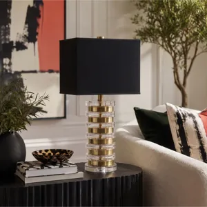 Nicole Miller Elowen Acrylic Disc Table Lamp