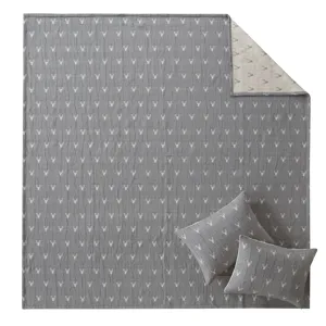 Keystone Full/Queen Coverlet Set - Grey