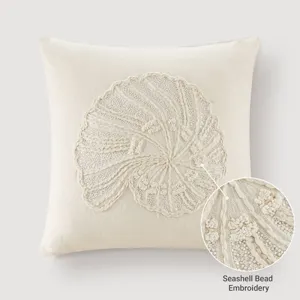 Harbor House Luna Spiral Shell 1 Piece Cotton Pillow Cover - Linen